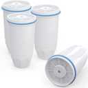 Water Filter Replacement Compatible with Zero Pitcher and Dispenser ZR-001 ZR-017 ZR-004 ZP-006 ZD-013 ZS-008, Multi-Stage Filter System, Reduce Lead, Chromium, and PFOA/PFOS, Pack of 4, By DESENRUIS