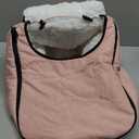 Winter Baby Car Seat Cover, Waterproof Carseat Cover with Zipper Peep Window, Warm Sherpa Fleece Lining, Universal Infant Car Seat Canopy Stroller Cover for Rain Snow Cold Weather (Pink)