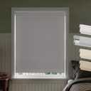 HESTIA No Drill Cordless Blackout Roller Shades, Grey, 33" W x 72" H