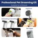 PAWSPIK Professional Dog Grooming Vacuum Kit, Dogs & Cats, Direct Handheld Control, 7 Grooming Tools, Deshedding and Dematting for Grooming, Large 2.2L Dust Bin, UL, HEPA Filter