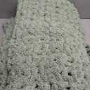 L'AGRATY Chunky Knit Blanket Throw - Soft Chunky Throw Blanket 50x60: 100% Hand Kintted Chenile Crochet Throw Blanket for Couch - Large Cable Knit Chunky Blanket for Home Decor(Sage Green)