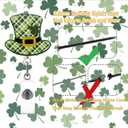 2 x St. Patricks Day ID Badge Reels Green Hat Shape Badge Reels Retractable Plaid Deigns Nurse Badge Reel, Badge Holder Retractable Clip, Badge Reels Retractable for Nurses, Medical Worker, Teacher 1 Pcs