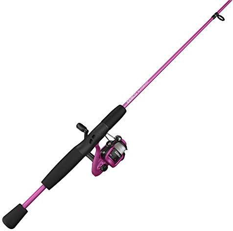 Zebco Slingshot Spinning Reel and Fishing Rod Combo, 2-Piece Medium Lightweight Durable Fiberglass Rod, Comfortable EVA Handle, Pre-Spool with 8lb Cajun Fishing Line