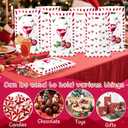 4 x 50Pcs Christmas Goody Gift Bag - ArianQicult Christmas Watercolor Plastic Snacks Party Favor Tote Bags with Handles Xmas Wrap Supplies for New Year Winter Holiday Goodie Gift Party Decoration Supplies