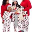 HonestBaby Family Matching Holiday Pajamas 100% Organic Cotton for Men, Women, Kids, Toddlers, Baby Boys, Girls, Unisex, Pets L