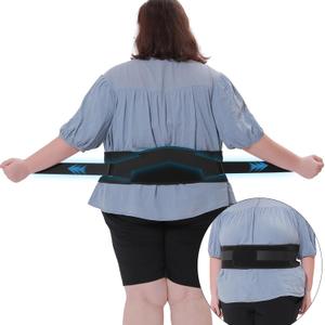 Plus Size Back Brace for Lower Back Pain - Extra Large Hip Support for Sciatica, Herniated Disc, Abdominal Binder - Adjustable Compressions Wrap With Support Pad - For Women & Men (XL 50.4"-57.1")