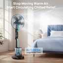Misting Fan, 2026 Upgraded 4L Large Water Tank Mister Cooling Fan, 5 Speeds 3 Modes Misting Standing Fan, Floor Fan with Remote for Home, Bedroom, Patio, Outdoor Pcs