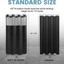 EUTXL Stall No Hook Shower Curtain with Snap in Liner,230GSM Waffle Weave Shower Curtains for Bathroom,60W x 74H,Black
