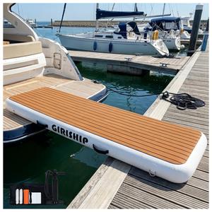 GIRISHIP Inflatable Gangway for Yachts, Heavy Duty Inflatable Dock Floating Platform, Non-Slip Floating Dock Connect Boat to Shore, for Yacht Boats or Water Activities,10FT×3FT