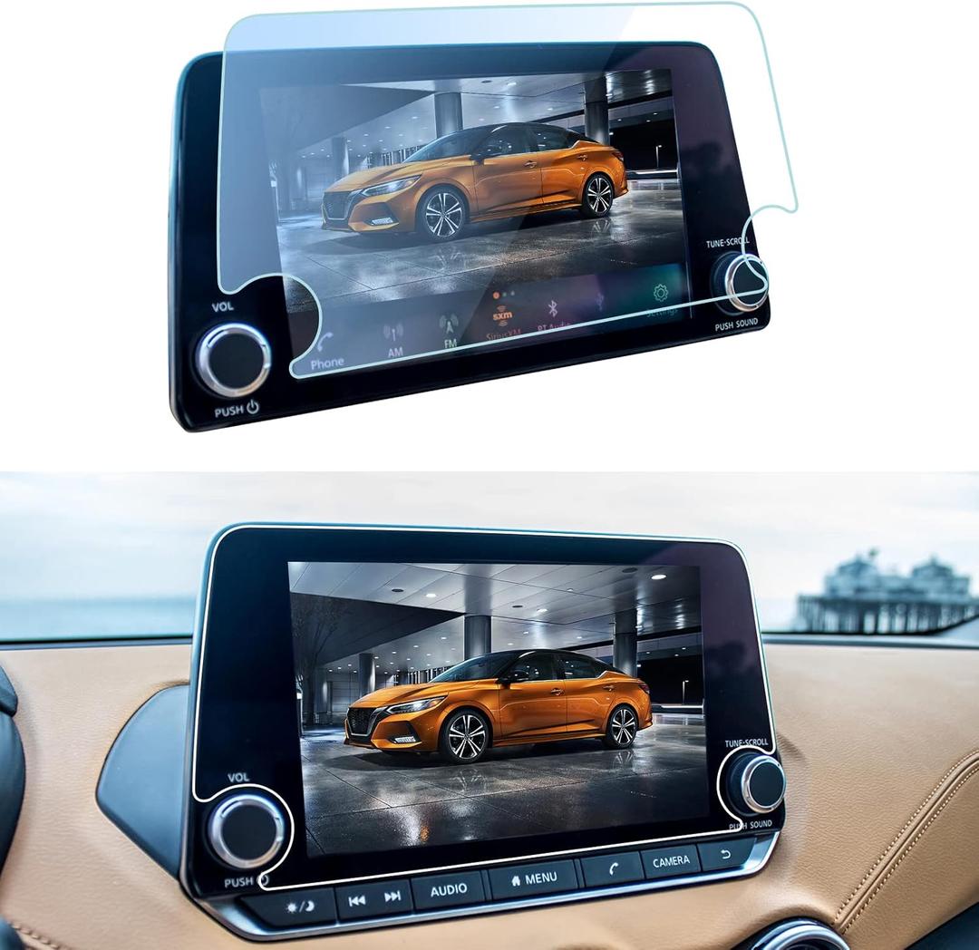 GFJNFG 2025 Sentra Screen Protector For 2020-2023 2024 2025 Nissan Sentra Screen Protector 8 Inch for 2024 2025 Nissan Sentra SR SV Accessories 9H Hardness Tempered Glass Protective Film Anti-Scratch