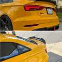 Rear Trunk Spoiler Compatible with 2014-2020 Audi A3 S3 RS3, High Kick PSM Style Spoiler Fits for 14-20 Sedan 4 Door, Exterior Duckbill Spoiler Wing Lip (Carbon Fiber Pattern)