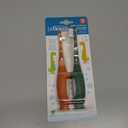 Dr. Brown's Baby and Toddler Toothbrush, Green and Orange Dinosaur 2-Pack, 1-4 Years