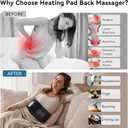 Cordless Portable Heating Pad with Massager for Back Pain Relief,5000mAh Rechargeable Lower Back Massager with 3 Heat 3 Vibration,Wireless Heating Pad for Cramps,Back Support Heat Massage Belt