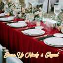 BRILLMAX 10 Pack Burgundy Tablecloths 60 x 102 Inch for 6ft Rectangle Tables - 150 GSM Polyester Fabric, 15" Standard Drop, Water, Stain & Wrinkle Resistant Cloth Cover for Wedding Dining Buffet