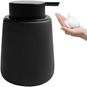 TOOZFO Soap Foaming Dispenser Ceramic with Easy-to-Press Pump Hand Foam Dispenser for Shampoo Bathroom Kitchen 12 oz