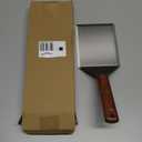 Extra Wide Spatula, Large Metal Spatula with Full Tang Wooden Handle & Beveled Edges for Skillets, Griddles & Grills, Pancake Flipper Turner, Smash Burgers Turner, 6 x 5-inches