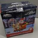 Joiedomi Christmas Inflatable Santa on Sleigh with 2 Reindeer, Inflatable Christmas Yard Decorations with Build-in LED, Blow Up Xmas Decorations Outdoor for Party Yard Garden Lawn Décor