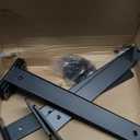 6 Pack - 12 inch Black Hidden L Shelf Bracket (1/5 Inch Thicked) Iron Floating Shelf Brackets Rustic Industrial Metal Brackets for Shelf Support