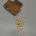 ALBO Wooden Dowel Pins 3/8 x 1 1/2 inch Fluted Wood Dowels Rods 150 Pack Hardwood Crafts Dowel Pegs
