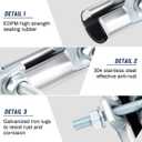 Hicarer 2 Pcs 1/2 Inch Pipe Repair Clamp with Single Bolt Stainless Steel Clamps Copper Pipe Repair Kit(Stylish,6 Inches Length)