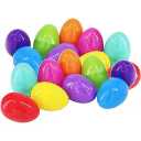 Chochkees Fillable Easter Eggs with Hinge Bulk Colorful Bright Plastic Easter Eggs, Perfect for Easter Egg Hunt, Surprise Egg, Easter Hunt, Assorted Bright Colors 