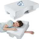 Side Sleeper Pillow with Arm Hole - Adjustable Shoulder Pillow for Side Sleepers, Memory Foam Pillow Provides Support & Reduces arm Pressure, Cooling Arm Pillows, Rotator Cuff Pain Relief, 23.6x15.7x6.5 inches