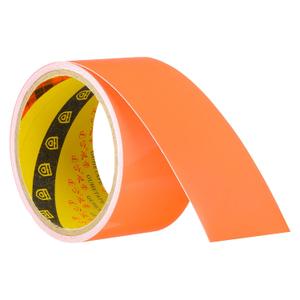 PATIKIL 2 Inch x 9.8 Feet Glow in The Dark Tape, 1 Roll Fluorescent Adhesive Tape Luminous Reflective Tape Black Light Glow Tape for Party, Orange