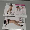 3 x comeondear Womens Sexy Black Fishnet Thigh High Stockings Solid Top (Black)
