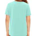 storeofbaby Girls T-Shirts Green Short Sleeve Tops Casual Round Neck Tunic Tee (M)