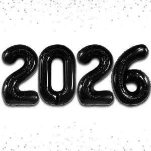 Black 2026 Balloons 42 Inch, Giant - Black Graduation Decorations 2026, Foil Number 2026 Graduation Balloons Class of 2026 Decorations | Graduation Party Decorations | Prom Decorations 2026, Katchon