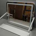 Hasipu Vanity Mirror with Lights, 24.2" x 18.9" LED Make up Mirror, Light up Mirror with 10X Magnification, Smart Touch 3 Colors Dimmable, 360 Rotation (White)