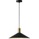 KCO Lighting Farmhouse Matte Black Barn Pendant Light 1-Light Mid Century Dome Pendant Lighting Industrial Cone Hanging Light Single Kitchen Island Light Fixture for Dining Room (Black)