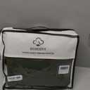 ECOCOTT 3 Pieces Duvet Cover Queen Size 100% Washed Cotton 1 Duvet Cover with Zipper and 2 Pillowcases, Ultra Soft and Easy Care Breathable Cozy Simple Style Bedding Set (Avocado Green) (Queen (90"x90"))