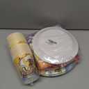 141Pcs Cartoon Themed Birthday Party Decorations for 20 Guests Cartoon Tableware Supplies Party Plates and Napkins Forks Cups Straws Tablecloth for Baby Shower Birthday Decorations