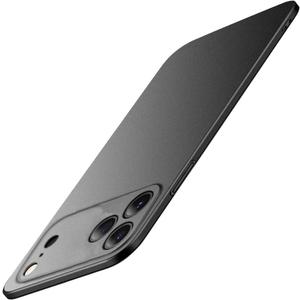 Casechics Compatible with iPhone Case,Luxury Matte Hard PC Slim Fit Ultra Thin Lightweight Camera Lens Protection Soft Shockproof Cover Phone Case (Black,iPhone 17 Pro Max)