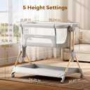 ANGELBLISS Baby Bassinet, 3-in-1 Bedside Sleeper, One-Click Foldable Crib, Standard