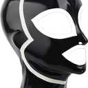 Latex Hood Mask Full Face Mask Riding Mask Hood Party Mask for Christmas Ccosplay (Small)