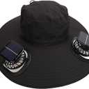 Solar Fan Hat Large Brim Quick Dry Breathable 3 Speeds Wind Long Battery Life Men Sun Hat Solar Fan Fishing Hat