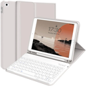 kenke for iPad 6/5th Generation Case with Keyboard 9.7 Inch 2018/2017 iPad Air 2/1, Detachable Wireless Bluetooth iPad Keyboard Case with Built-in Left Side Pencil Holder Auto Wake/Sleep (Gray)