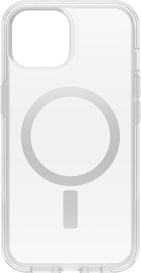 OtterBox iPhone 15, iPhone 14, and iPhone 13 Symmetry Series Clear Case (Clear), Snaps to MagSafe, Ultra-Sleek, Raised Edges Protect Camera & Screen