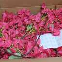 16 Pack Artificial Bougainvillea Floral 38" Silk Long Stem Bougainvillea Plants Hanging Table Centerpiece for Home Wedding Indoor Outdoor Decorations (Rose Red)