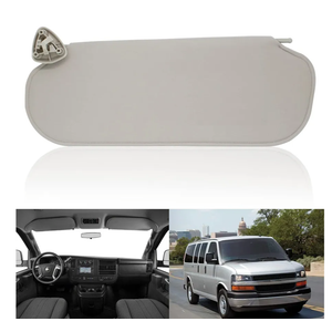 NHILES Driver Left Side Sun Visor Compatible with Chevrolet Express GMC Savana 1500 2500 3500 4500 1999-2019 Replaces# 84054688 84054695 Beige