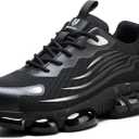 Hogent Steel Toe Shoes for Men Women Lightweight Safety Shoes with Puncture Proof Kevlar Midsole Comfortable Non Slip Work Shoes Women Air Cushion Indestructible Construction Utility Walking Sneaker (266 Black)