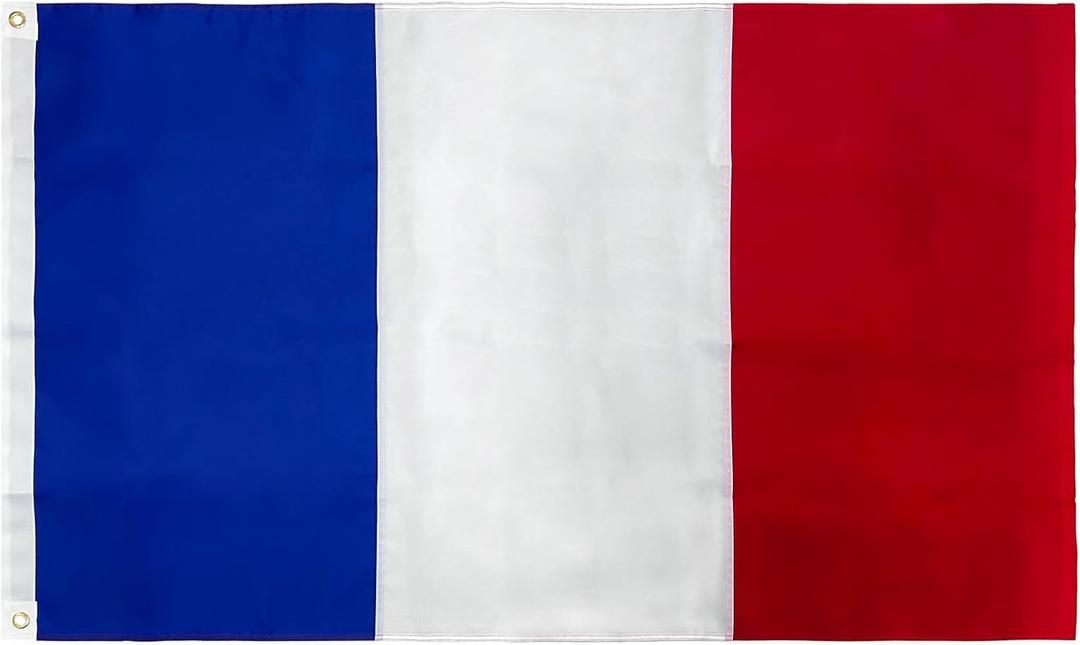 AMZFLAG French Flag 3X5 ft Heavy Duty France Flags for Outdoor Flag of France with 2 Brass Grommets Thick Material