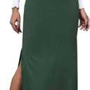 Ladies Skorts Skirt for Women Ribbed Wrap Slit Pencil Criss Cross Basic Maxi Long Skorts 2025 Regular Fit Size M