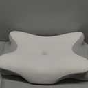 Cervical Neck Pillow for Pain Relief - Ergonomic Side Sleeper Pillow for Neck Support, Contour Pillow for Bed Sleeping, Cooling Memory Foam Pillows Orthopedic Pillow for Back Stomach Sleepers (White)