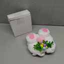 Gejoy Easter Bunny Tree Topper Decoration Spring Plush Rabbit Easter Basket Stuffer Hang White Bunny Tree Topper Ornaments for Holiday Party Supplies Decor