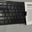 TECKNET 2.4G Wireless Keyboard - Mini Compact Keyboard with Media Hotkeys, 12-Month Battery Life, Compatible with PC, Desktop, Laptop, Smart TV - Black