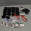 Umigy 24 Pcs Secret Agent Name Tags and See Behind You Sunglasses Secret Agent Badge Rear View Mirror Sunglasses Detective Glasses for Escape Room Party Favors Detective Party Supplies