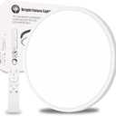 2Pack 16 Inch Remote Control Dimmable LED Flush Mount Ceiling Light Panel,32W 3840LM,2700K-6000K Adjustable Color,Ultra Thin Round Ceiling Light Fixture for Hallway Kitchen Bedroom Home Office (White)